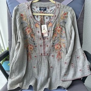 Johnny Was bell sleeve blouse